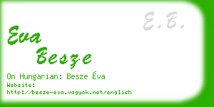 eva besze business card